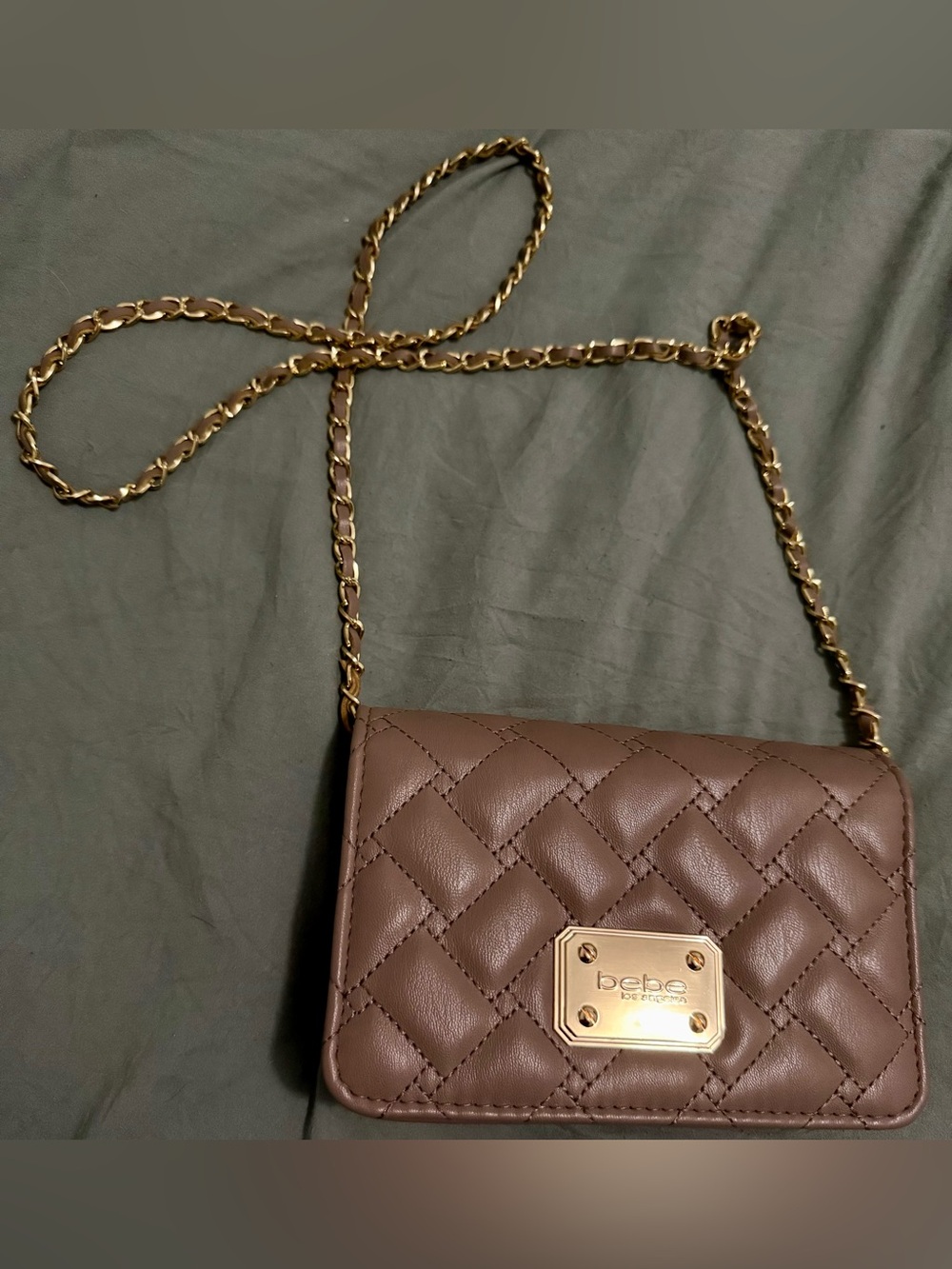 bebe Quilted Chain Crossbody